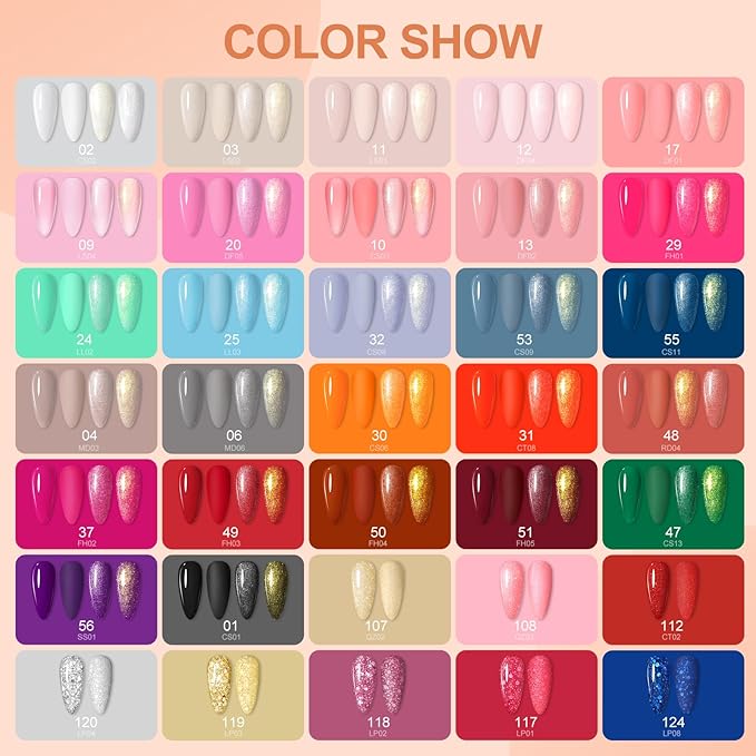 COSCELIA 66pcs Gel Nail Polish Kit with U V light and Drill Starter Kit 35 Colors Fall Gel Polish Set 5pcs Top Base Coat Nail Art Supplies French Gel Manicure Kit Gifts for Women DIY at Home