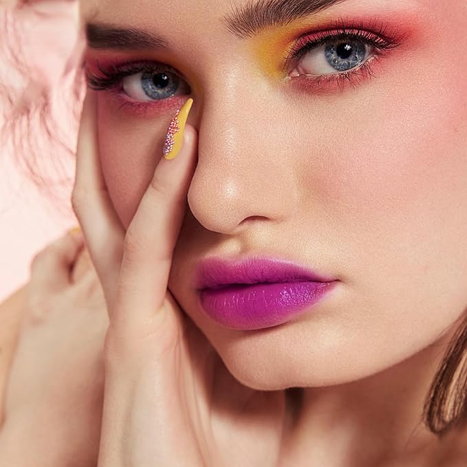 Purple Lipstick for Women Hydrate Glossy Lipstick Moisture Lip Gloss Sheer-Medium Coverage Shine Tinted Lip Balm for Dry Lips, DM90 Purple