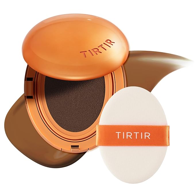 [*Mini Size*] TIRTIR Mask Fit Ai Filter Cushion Foundation | AI-Like Semi-Matte Finish - Up to 72-Hour Medium to Full Coverage Korean BB Cushion Make up Beauty, #43N Deep Cocoa, 0.15 Fl Oz
