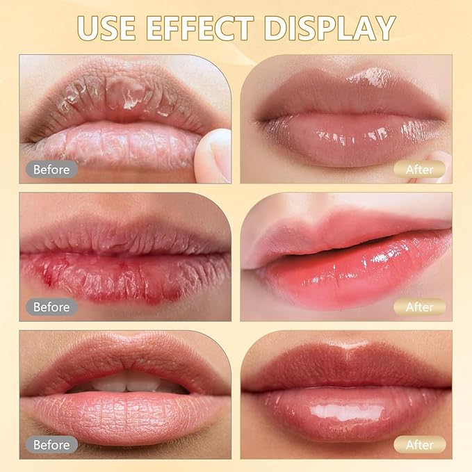 2PCS Transferproof Color Changing Lipstick, Clear Gold Crystal Colors Changing Lipsticks for Women, Long Lasting Moisturizing Glossy Shine Lip Gloss, Deep Nourishment Formula