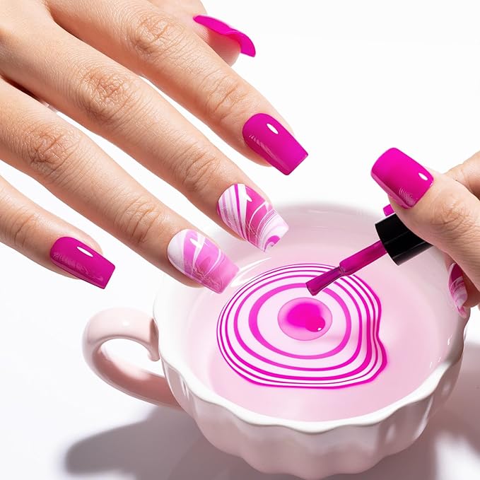 GELLEN Hot Pink Nail Polish, Pinkish Purple Natural Traditional Regular Nail Polish Quick Air Dry 6-Set For Acrylic Natural Nails Toes Home Salon, Non UV Gel, Chip Resistant, Hema Free, Toxin Free