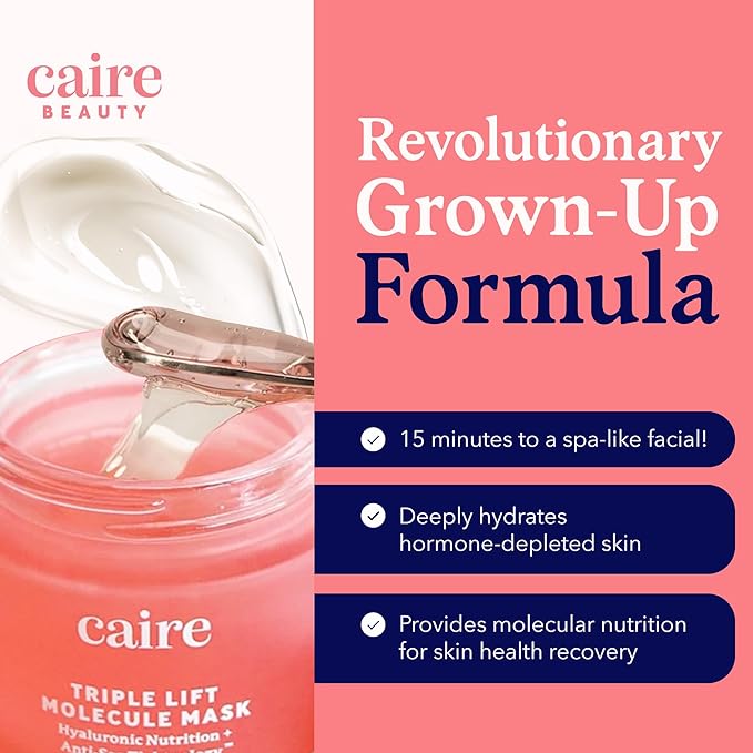 Caire Beauty Anti Aging Hyaluronic Acid Gel Cream Face Lift Molecule Mask, Skin Lift Gel Moisturizer For Face, Neck and Chest - 40 ml