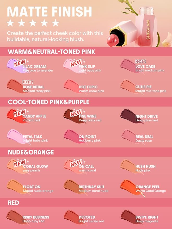 SHEGLAM Color Bloom Liquid Blush-Coral Glow