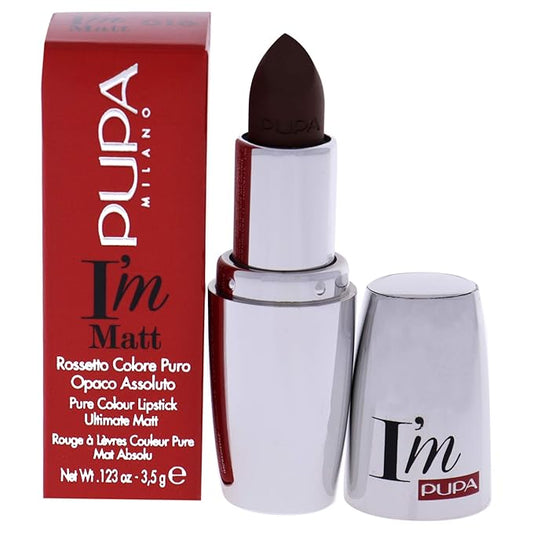PUPA Milano I Am Matt Pure Colour Lipstick - Dresses Lips In Full, Deep Color - Matte, Velvety And Extremely Sensory Feel - Glides On Without Weighing Lips Down - 016 Mochaccino - 0.123 OZ