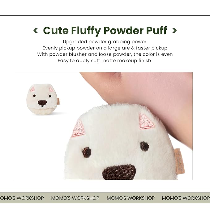 Face Fluffy Powder Puff,Soft Plush Setting Powder Puff, Large Velour Makeup Puff for Loose Or Pressed Powders,Round Cosmetic Puff, Beauty Makeup Tool,1pcs