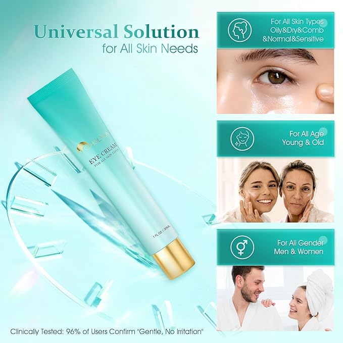 Advanced Eye Cream for Eye bags - Targeted Solution for Puffiness, Wrinkles, Dark Circles, and Firmness - Temporary Firming & Tightening Treatment - Wrinkle Filler, Natural Infusions 1 oz
