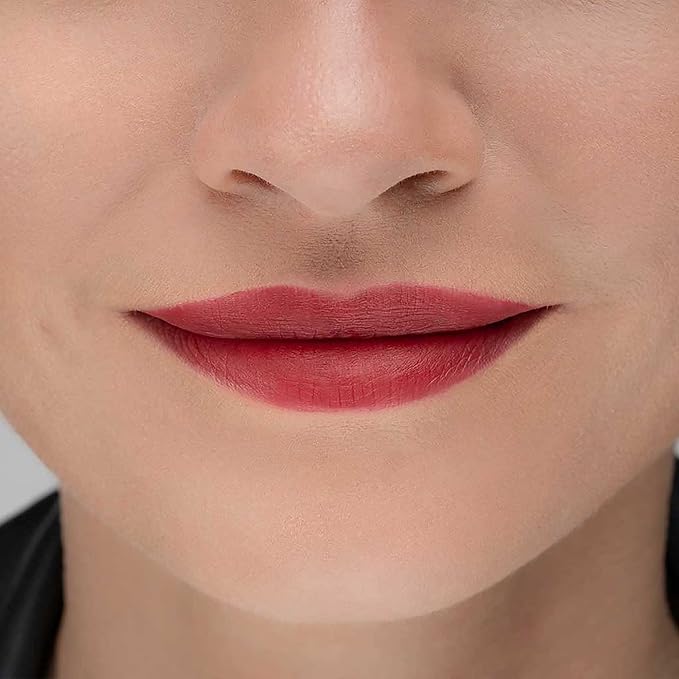 TRE'STIQUE Matte Lip Crayon, Matte Lipstick With Built-in Lip Gloss Balm, 2-in-1 Lip Liner Set With Lip Crayon and Lip Balm, Lipstick and Lip Gloss Kit (Tuscan Wine Refillable)