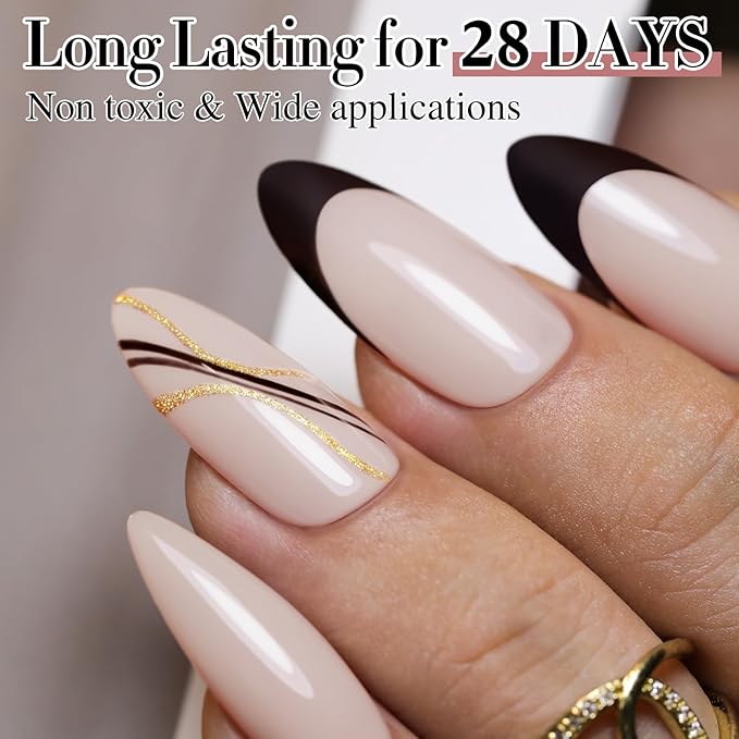 Double Rhythm 15ML Gel Nail Polish Pure Sheer Same Color Same Bottle Soak Off Gel Polish Art Manicure Salon DIY at Home for Women (Cream Nude Pink-A1332)