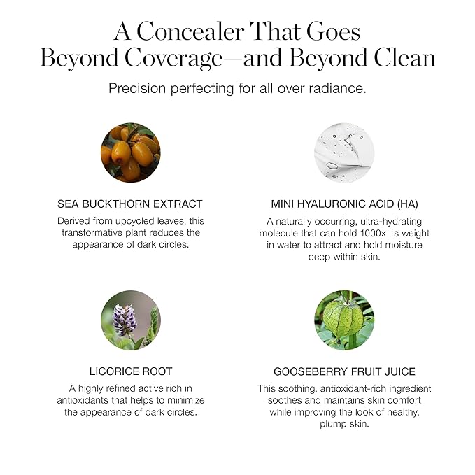 Ogee Complexion Perfecting Under Eye Concealer - Certified Organic Full Coverage Concealer - Buildable Coverage - MYRTLE 6.75W - Tan (Warm Undertones)