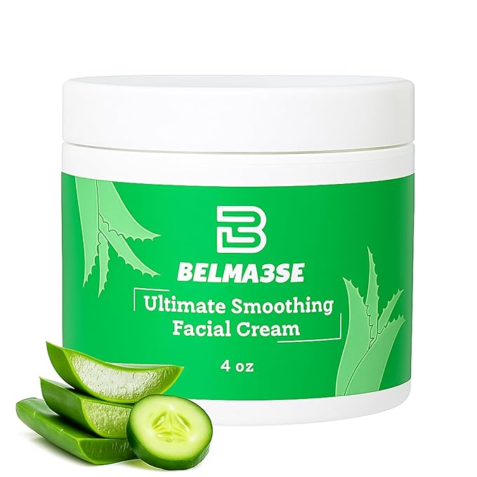 Ultimate Smoothing Facial Cream – Hydrating Anti-Aging Moisturizer for Face with Aloe Vera, Coconut Oil, Cucumber Extracts, Glycolic & Lactic Acid & Vitamin E Nourishing Facial Moisturizer for Women
