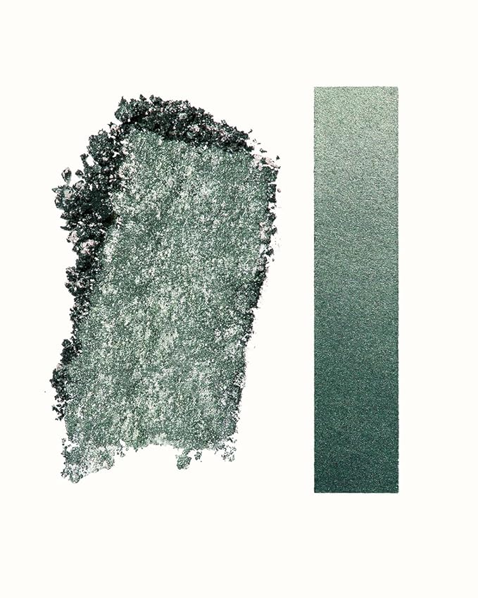 MAKE Beauty Multi-Chromatic Eye Shadow. Metal Reflecting Luminous Foil Finish Creamy, Buildable, Dimensional Long-wear, Crease-proof Powder Eyeshadow, Multichrome Shade - Stardust, Emerald Green