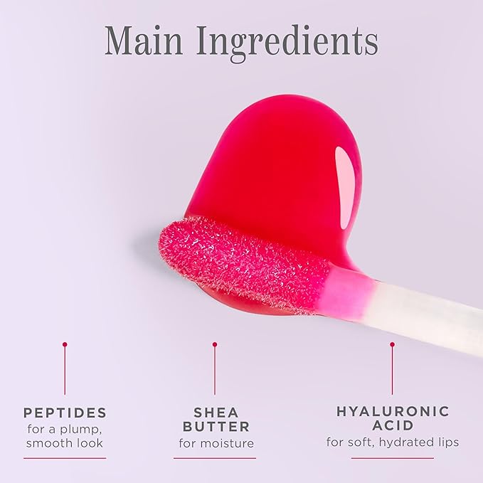 Côte Beauty's Peptide Lip Shine in Lola, Ultra Hydrating & Long-Lasting Coral Plumping Lip Gloss for Women with Hyaluronic Acid, Shea Butter & Jojoba Oil, Vegan & Cruelty-Free, 0.12 Fl Oz