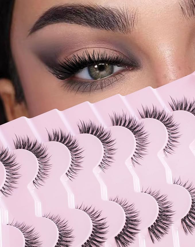 Wispy False Eyelashes Natural Flared Eye Lashes Strip M-41