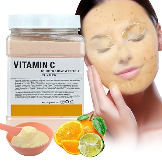 Jelly Mask for Facials Professional, Hydrating & Moisturizing Peel-Off Natural Gel Face Mask SkinCare, Professional Spa Use Jelly Face Masks, Deep Hydration & Glow 23 Fl Oz (VC)