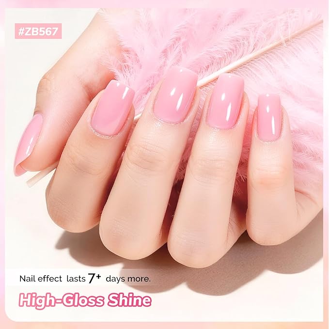 10ml 6 Colors Red Rose Pink Nail Polish Set Romantic Color Series Nail Polish Quick Dry Long Lasting Valentine's Day Gift for Her