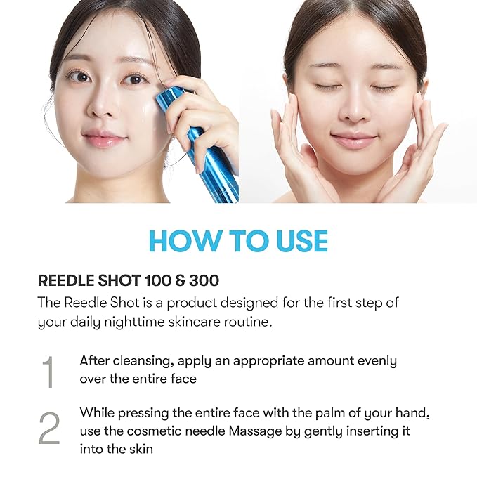 VT COSMETICS Hydrop Reedle Shot 100hL, Hyaluronic Acid Microneedling Serum, Intensive Hydrating & Moisturizing Exosome, Soft & Glass Skin, Korean Skin Booster1.69 Fl Oz.(50ml)