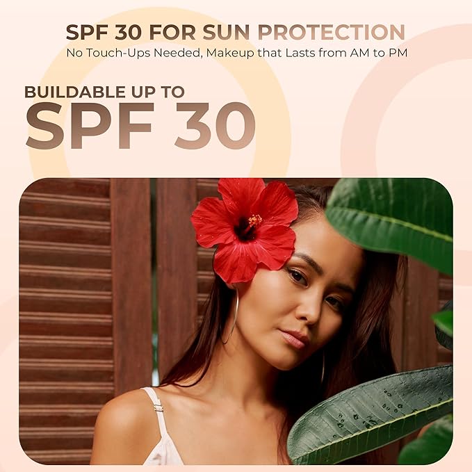 Deep Tan Shade Foundation (30g Full Size Sifter Jar) Matte Mineral Makeup Loose Powder Foundation – Full Coverage, Natural Finish, Noncomedogenic, SPF 30