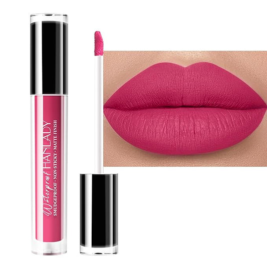 Hot Pink Lipstick Long Lasting Lipsticks for Women Smudgeproof Transferproof Cruelty Free Lip Makeup, 908 Heart On