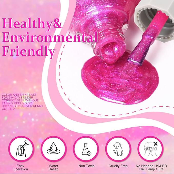 Major Dijit Quick Dry Nail Polish 12ml/0.41fl oz Vibrant Magenta Regular Lacquer Fast Drying & Long Lasting Art Effect for Salon