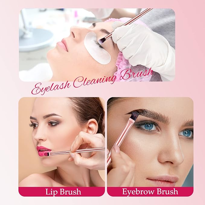 12 Pcs Eyeshadow Smudge Brush 2 in 1 Eyeshadow Double Ended Concealer Brush Under Eye Small Soft Firm Pointed Foundation Makeup Applicator for Blending Liner(Rose Gold)