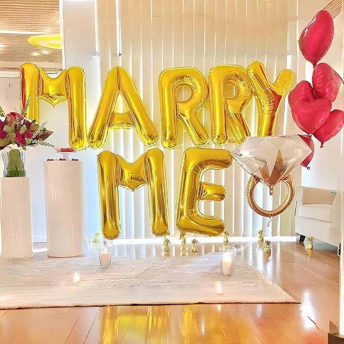 40 Inch Foil Letter Balloon, Big Alphabet R Word, Large Self Inflating Gold Decor for Custom Name, Helium Balloons for Women Birthday Party Anniversary Decoration Supplies