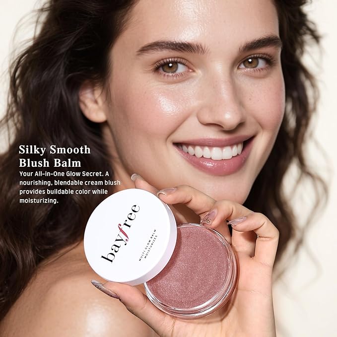 bayfree Multi Glow Balm, Cream Blush for Cheeks, Blush Balm Face Makeup, Radiant Finish, Hydrating, Creamy, Lightweight & Blendable Color, Face Makeup, 0.63 Oz