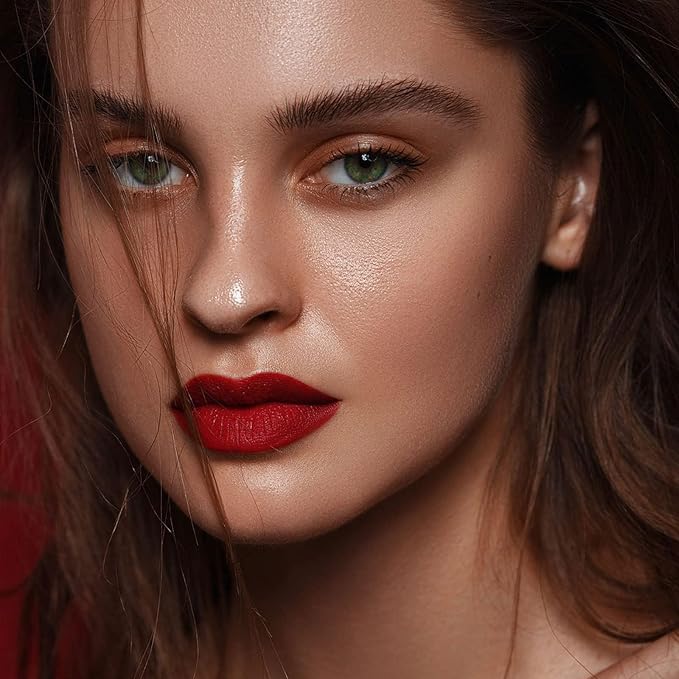 MAKI YIKA 3Pc Matte Lipstick Makeup, Red Pink Nude Lipstick For Women Long Lasting Smudge Proof Non Transfer Lip Makeup Cruelty Free |Red/Pink/Nude