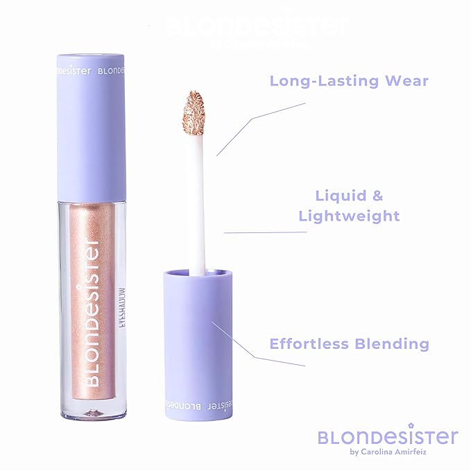 Gloweye Liquid Eyeshadow - Highly Pigmented Shimmer Eyeshadow - Intense Color Payoff and Long-Lasting Wear - 01 Light Gold - 0.084 oz