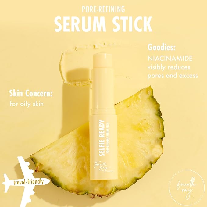 ColourPop Pore Refining Face Serum Stick - Blurring Beauty Balm for Glowy Summer Makeup Prep - Enriched with Pineapple Extract to Help Renew Skin - Selfie Ready (0.28 oz)