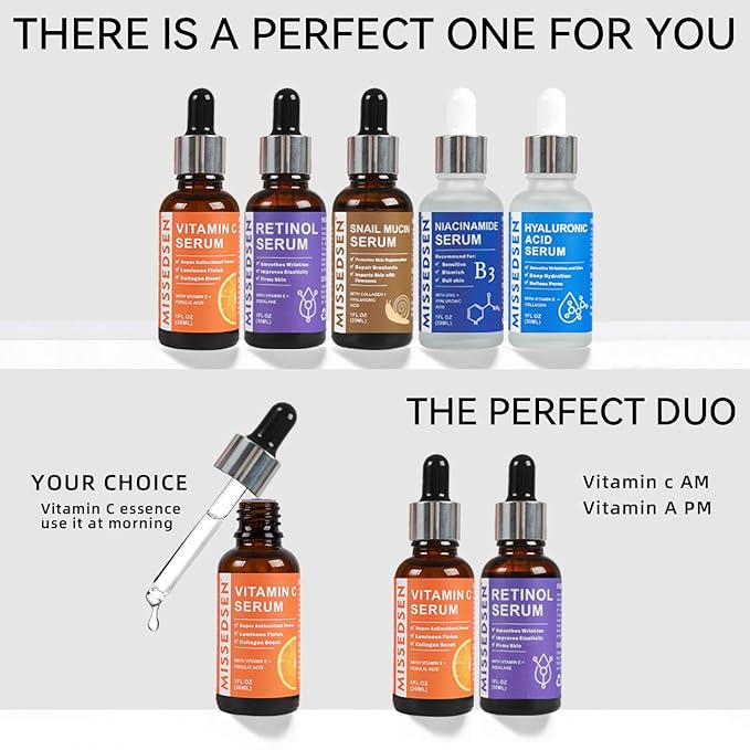 Vitamin C Serum for Face with Vitamin E & Ferulic Acid, Smoothes Wrinkles,Improves Elasticity,Firms Skin 1 Oz for Face Care, Daily Use