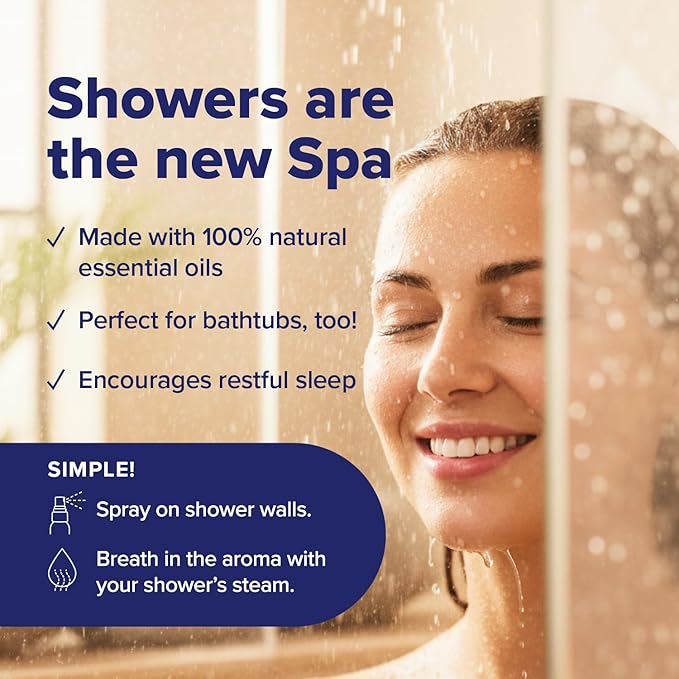 MOXE Shower Steamer Spray, Essential Oils, Natural Sleep Aromatherapy, Made in USA (Breathe & Dream, 4 Ounces, 2 Pack)