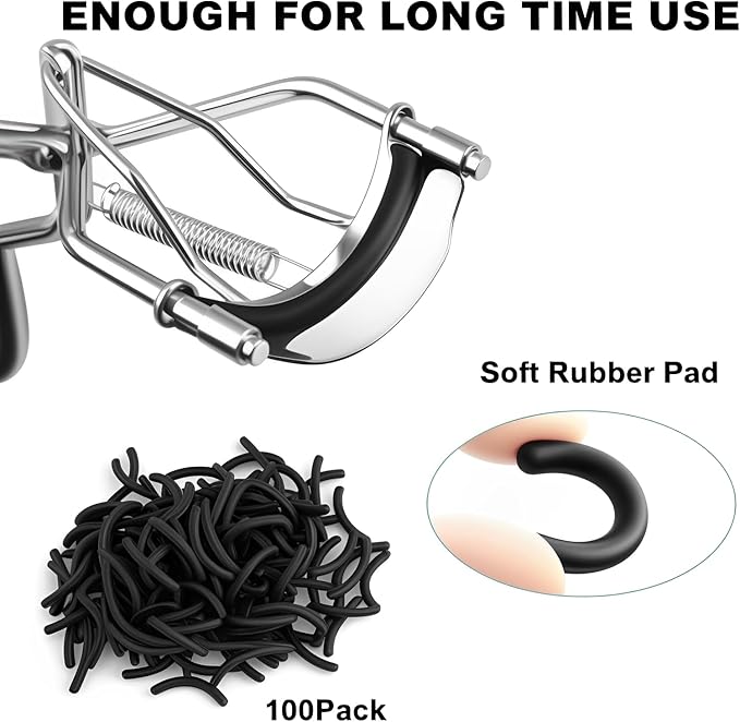 Eyelash Curler Refills,30Pack Compatible with Shu uemura Eyelash Curler Refill Pads,Silicone Rubber Eye Lash Curlers Refill Compatible with Shuemura,Black.