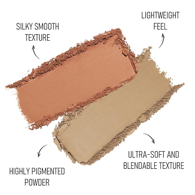 KYDA 2 Color Eyeshadow Palette, Taupe Brown and Matte Nude Eyeshadow Powder, Highly Pigment, Soft and Blendable Makeup for Daily Look -01