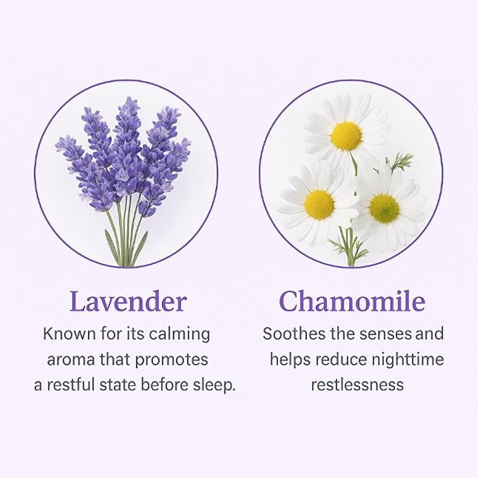 Pillow Spray – Lavender Chamomile Sleep Spray with Essential Oils – Relaxing Aromatherapy Mist for Pillows, Bedding, and Linens – Nighttime Pillow Mist – 75ml (2.5 fl oz) by Beyond Wicks