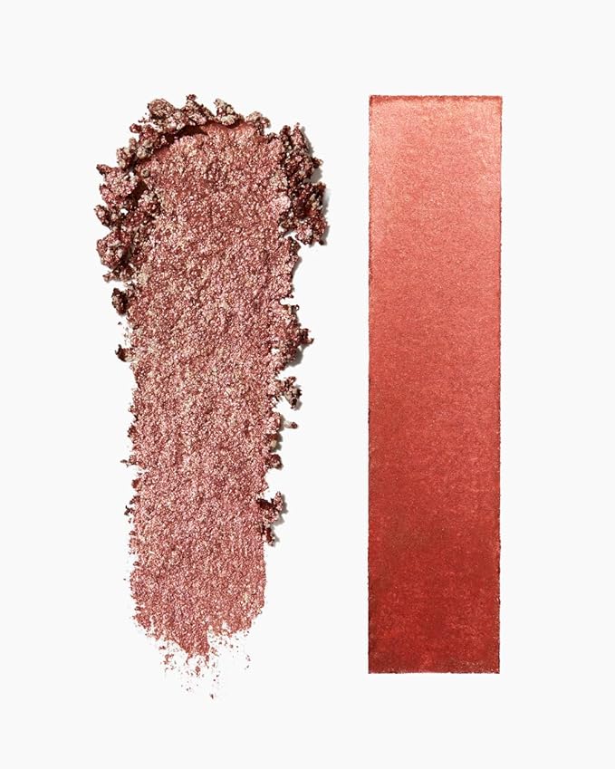 MAKE Beauty Multi-Chromatic Eye Shadow. Metal Reflecting Luminous Foil Finish Creamy, Buildable, Dimensional Long-wear, Crease-proof Powder Eyeshadow, Multichrome Shade - Blaze, Bronze