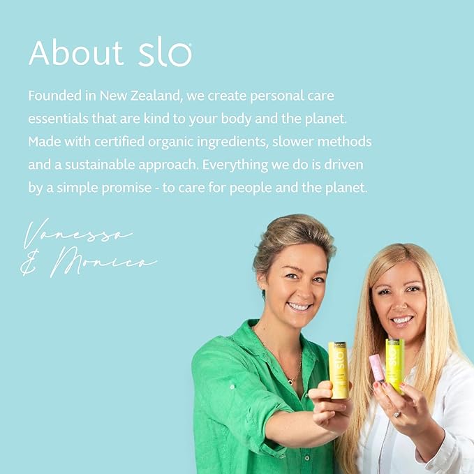 Slo | Natural Lip Balm - All Natural Ingredients, Vegan & Cruelty Free, Hydrating & Soothing, Plastic Free, Paper Packaging | Raspberry + Rosehip, (0.28oz/8g)
