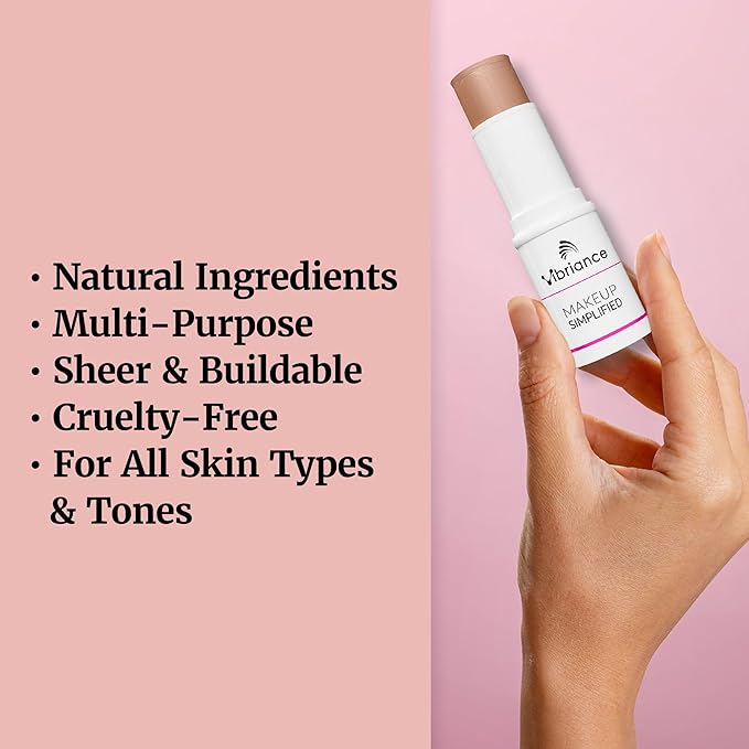 Vibriance Complexion Sticks - Foundation for Mature Skin - Sheer, Buildable Coverage Face Makeup Foundation for Older Women - 3-in-1 Base, Contour, Concealer - Medium