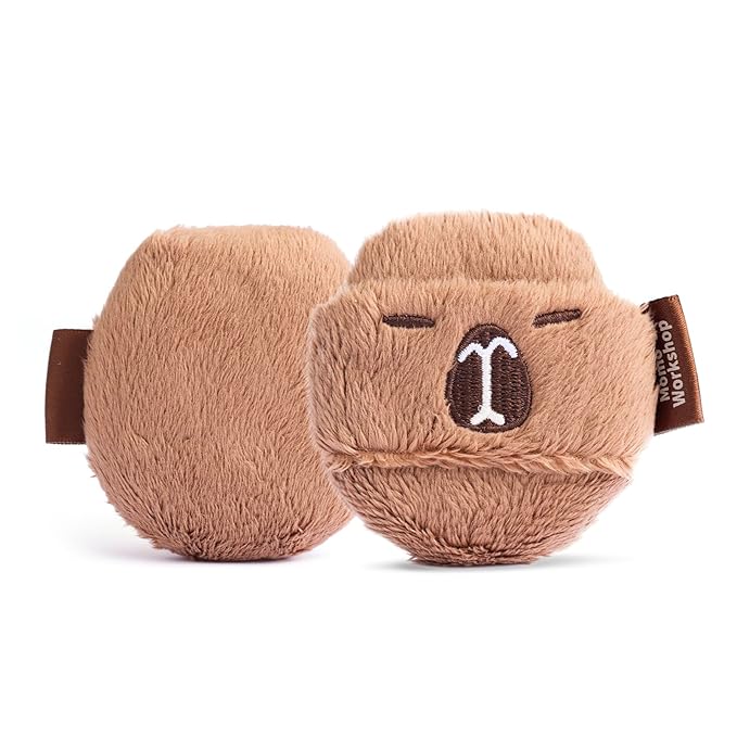 Momo's Workshop Fluffy Powder Puff,Soft Plush Setting Powder Puff, Large Velour Makeup Puff for Loose Or Pressed Powders,Round Cosmetic Puff, Beauty Makeup Tool,1pcs