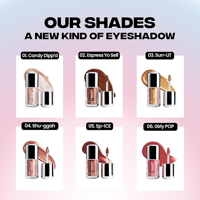 Sacheu Liquid Eyeshadow STAY-N Longwear Eye Makeup — Buildable Highly Pigmented & Blendable Eye Shadow Cream in Matte & Shimmer Finishes, Sun-LIT