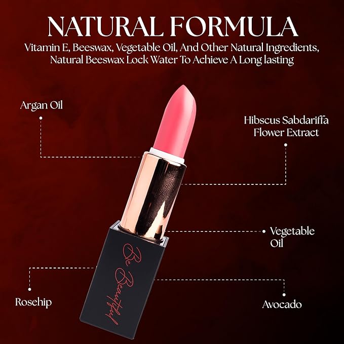 lipstick provides smooth application, hydration and moisture to the lips with long lasting wear, non-sticky, glides on,provides maximum color organic shea butter (pink me)