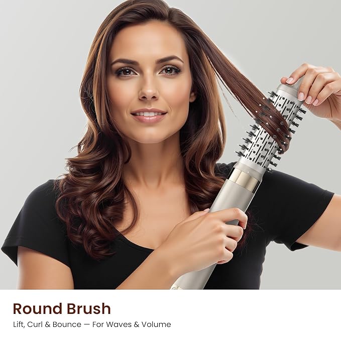 Upgraded 5-in-1 Hot Air Styler – Hair Dryer & Versatile Air Styler with Auto Wrap Curlers, Volumizing Brushes, Frizz-Free Hair Styler Tool for Curling, Smoothing & Adding Volume, No Heat Damage