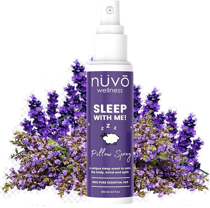 NUVO WELLNESS Premium Sleep Spray Made with Therapeutic Essential Oils - Deep Sleep Pillow Spray Mist with Lavender and Chamomile - Sleep Spray for Pillows - 4 oz Bottle