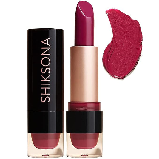 ShikSona Exotic Entrepreneur | Vegan, Creamy, Full Coverage Matte Lipstick in a Timeless, Vibrant Plum Shade