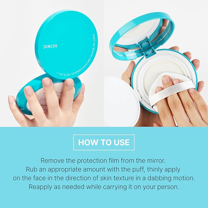SCINIC Enjoy All Round Airy Sun Cushion EX SPF50+PA++++, 0.88 Fl Oz (Pack of 1)