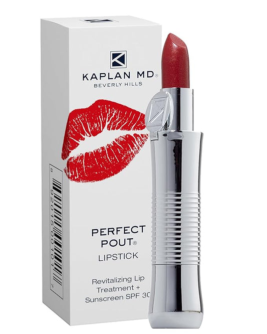KAPLAN MD Perfect Pout Lipstick, Revitalizing Treatment + SPF 30 Sunscreen, 0.11 oz
