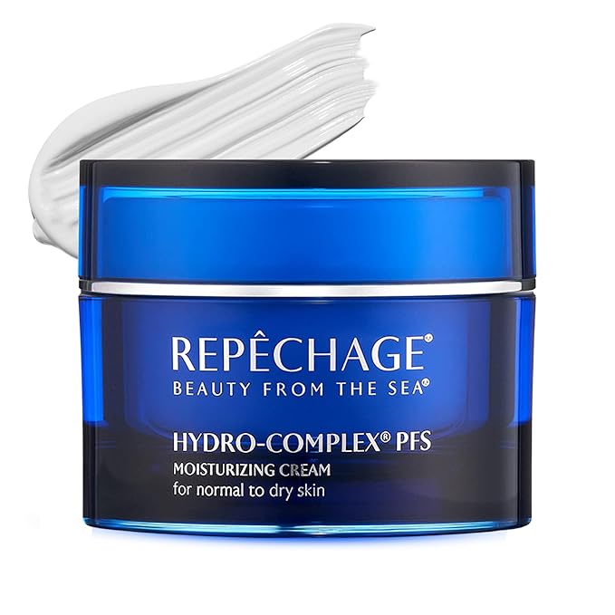 Repechage Hydro-Complex PFS Hydrating Face Cream for Normal to Dry Skin – Non-Comedogenic Moisturizer with Seaweed Extract, Niacinamide & AHAs – Supports Skin Elasticity, Smooths Fine Lines, 1.5 fl oz