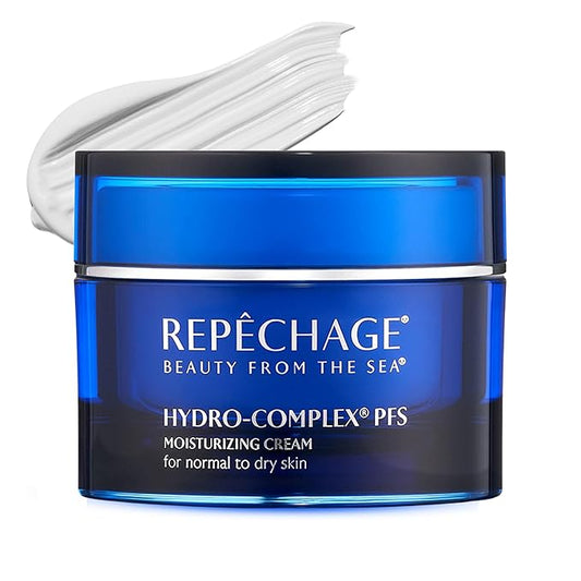 Repechage Hydro-Complex PFS Hydrating Face Cream for Normal to Dry Skin – Non-Comedogenic Moisturizer with Seaweed Extract, Niacinamide & AHAs – Supports Skin Elasticity, Smooths Fine Lines, 1.5 fl oz