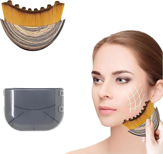 1PCS Lymphatic Contour Face Brush, Designed for The Face Gentle Enough for Daily Use, Lymphatic Contour Brush, Chin & Jawline Sculpting