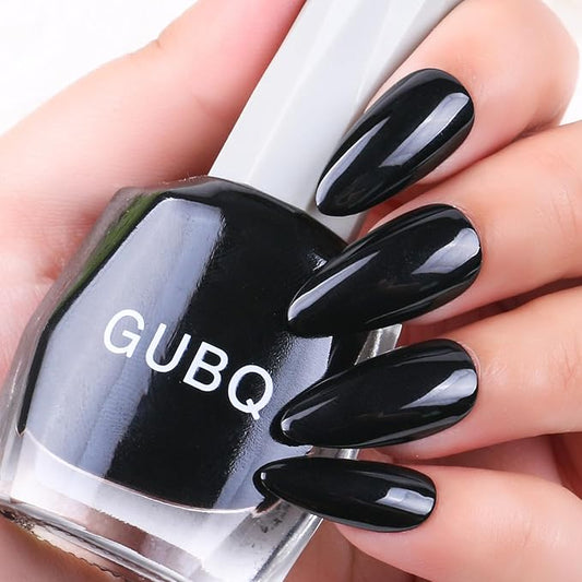 Major Dijit Quick Dry Nail Polish 12ml/0.41fl oz Black Regular Nail Lacquer Fast Drying & Long Lasting Nail Polish Nail Art Effect for Nail Salon