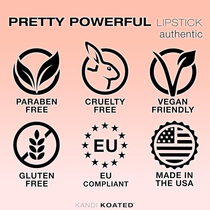 Kandi Koated Pretty Powerful Lipstick [Authentic] Matte Lip Color by Kandi Burruss | Special Edition Packaging | Creamy Texture, Rich Color, Paraben-Free, Cruelty-Free Formula | Beauty & Makeup